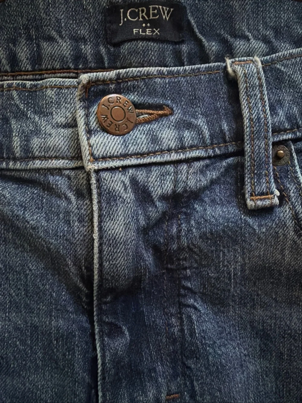 J.Crew Men’s Size W32-L32 Flex Slim Fit Jeans. Medium indigo wash. Great Cond.